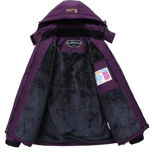 Chaqueta de Esquí Impermeable para Mujer Moerdeng, Forrada de Polar, con Capucha, Abrigo de Invierno para la Nieve, Cortavientos, Ropa Deportiva para Exteriores - Product Image 3