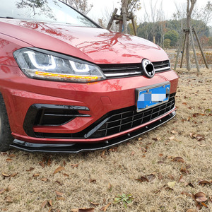 Splitter Anteriore in Plastica ABS Effetto Fibra di Carbonio per Paraurti VW <span class=keywords><strong>Volkswagen</strong></span> Golf 7/7.5 GTI / <span class=keywords><strong>Rline</strong></span>/R - Product Image 4