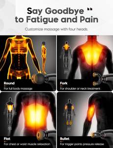 Martillo de Masaje de Diseño Ultra Silencioso Nuevo y Mejorado a Precio de Mayoreo, hasta 2800 rpm, Alivia los Músculos Encogidos y el Dolor - Product Image 5