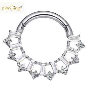 भेदी कहानियों ASTM F136 16G टाइटेनियम आयत जेड क्लिकर g23 टाइटेनियम खंड अंगूठी - Product Image 1