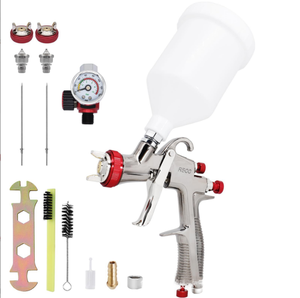 <span class=keywords><strong>Pistolet</strong></span> de pulvérisation à gravité LVLP R500 600cc pour voiture et tôle automobile, finition chromée noire personnalisable OEM - Product Image 5