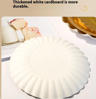 Assiette en papier décorative personnalisée Plats en papier jetables de qualité alimentaire ronds et carrés
