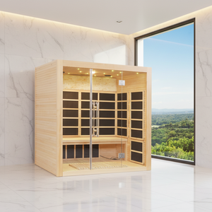 Hot Sale 4 Person Red Cedar/Hemelock Solid Wood Indoor <strong>Sauna</strong> Room Luxury <strong>Infrared</strong> <strong>Sauna</strong> Cabinet <strong>Infrared</strong> <strong>Sauna</strong> House Heater - Product Image 1