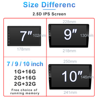 Universel 2Din 7 9 10 pouces IPS écran tactile GPS Wifi caméra arrière voiture stéréo multimédia Android 12 BT FM RDS Android autoradio