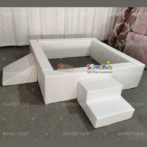 Ensemble de jeux d'intérieur pour enfants sur le thème blanc, aire de jeux souple avec <span class=keywords><strong>piscine</strong></span> <span class=keywords><strong>à</strong></span> <span class=keywords><strong>balles</strong></span> pour les fêtes, équipement de parc d'attractions gonflable - Product Image 4