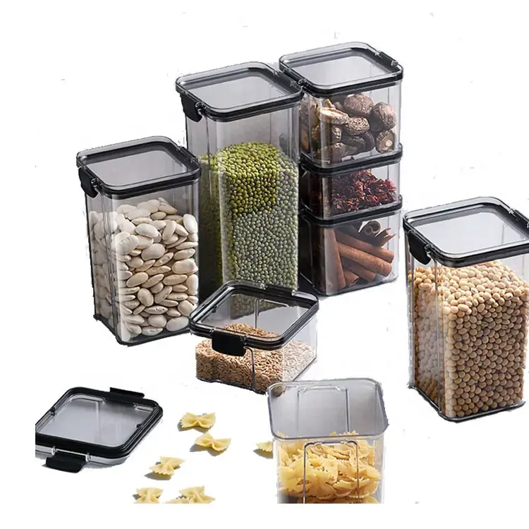 Food Storage Containers BPA Free Plastic Sealed Dry Food Containers With Lids For Kitchen Pantry Organization And Stor