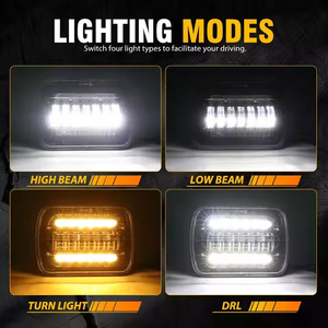 Accesorios de coche de alta potencia LED luz de trabajo camión DRL rectángulo LED faros delanteros para jeep <span class=keywords><strong>Cherokee</strong></span> Xi 575 pulgadas faro - Product Image 4