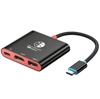 Hub USB 3 en 1 OEM, USB3.0, PD 100w, charge, mise en miroir de l'écran de la console de jeu, HDTV 4k60hz, station d'accueil Type C pour NS Switch 1/2