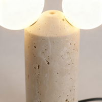 Lampe de chevet rétro jaune en pierre de grotte pour salon, chambre à coucher, bureau, lecture, décoration d'ambiance créative