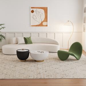 Kecil Nordic keluarga kursi ruang keluarga Salon kecantikan pakaian toko Sofa penerimaan kombinasi elegan Arc Area Penerimaan - Product Image 1