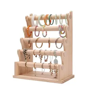 Wholesale Detachable Solid Wooden Bracelet Watch Bangle Holder For Jewelry