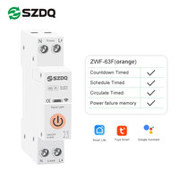 Disjoncteur WiFi 1A-63A, disjoncteur intelligent, protection contre les surtensions, contrôle à distance Smart Life Tuya