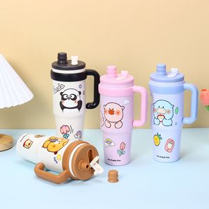 Nuevo Vaso Gigante de Acero Inoxidable con Aislamiento al Vacío para Bebidas Frías, con Pajita, de Gran Capacidad, para Auto - Product Image 2