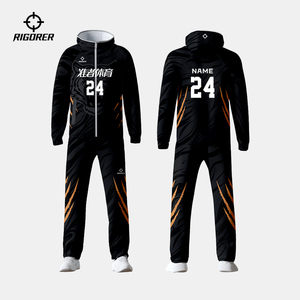 Tute da Allenamento Personalizzate Rigorer in Stile Semplice Nero e Viola per Squadre di Basket e Sport - Product Image 1