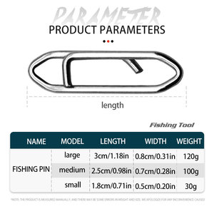 100 PCS/sac Clips en acier inoxydable Accessoires de pêche Clips Coastlock <span class=keywords><strong>Snap</strong></span> Clips de pêche à la carpe - Product Image 5