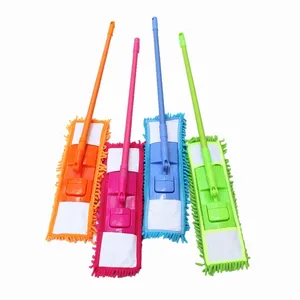 Colorful Easy Microfibre Chenille Cleaning Floor Flat Mop