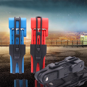 Yueli Folding Bicycle Lock Red Blue Black Plastic Anti Theft Bike <b>Security</b> <b>Equipment</b> For Mountain Electric Bikes - Product Image 2