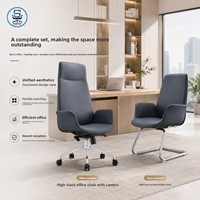 Chaise de bureau ergonomique haut de gamme en PVC avec dossier haut et structure en bois, design moderne et minimaliste, base à cinq étoiles pivotante, confortable pour de longues heures