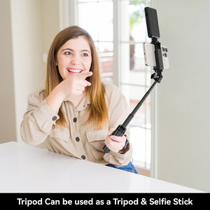 Kit de diffusion en direct pour téléphone portable Stand LED Fill Light Handheld Selfie Stick Trépied Portable Vlog Recording Photography Kit - Product Image 2