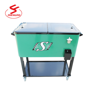 Dispositivo di raffreddamento del vagone all'aperto 80 Quart Party Rolling Cart <span class=keywords><strong>Mobile</strong></span> Ice Chest Ice Cooler Box per campeggio Picnic Beach - Product Image 2