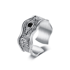 Cross-border e-commerce, popular in Europe and America, Ancient Egyptian Eye of Horus <b>ring</b>, Anubis god, artistic retro <b>titanium</b> - Product Image 5