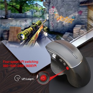 2.4G Không Dây Bên Con Lăn Chuột Dọc Chuột Chơi Game Cho Game Thủ 3600 Cpi Ergonomic Chuột Cho Máy Tính Máy Tính Xách Tay - Product Image 3