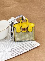 Lüks Bling Rhinestone Çevre Dostu Yüksek Kaliteli Mini Tasarımcı PU Deri Serigrafi Baskılı Çin Malı Cüzdan Anahtarlık Bozuk Para Çantası