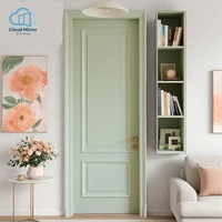 Puerta Doble de Madera con Arco Francés Personalizada, Puerta Interior con Rejilla y Vidrio Acanalado para Viviendas Residenciales, Hoteles y Proyectos al por Mayor
