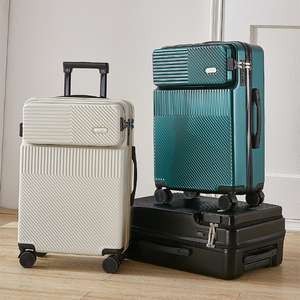 Maleta <span class=keywords><strong>de</strong></span> <span class=keywords><strong>Viaje</strong></span> Juvenil Multifuncional con Carcasa Rígida, Puerto <span class=keywords><strong>de</strong></span> Carga USB, Portavasos y 4 Ruedas Giratorias - Product Image 3