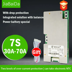 JBD bms 7s 24V 30A 40A 50A 60A 70A bms para gestión de baterías de iones de litio con función de equilibrio para vehículos AGV - Product Image 2