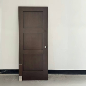 Portes intérieures en chêne, 3 panneaux, en bois massif, portes battantes en hêtre avec isolation acoustique pour maisons modernes à ouverture latérale - Product Image 1