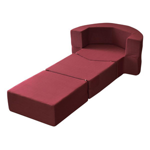 Childrens L Shape Folding <b>Sofa</b> <b>Bed</b> 155cm Foam Fill <b>Foldable</b> For Kids Room - Product Image 2