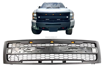 Accessoires extérieurs automobiles Nouvelle calandre en maille ABS pour Chevrolet Silverado 07-13 2007-2013 Calandre avec lumière