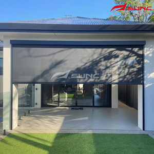 Ngoài Trời Có Thể Thu Vào Không Thấm Nước Cơ Giới Điện Cuộn Xuống Rõ Ràng Patio Zip Theo Dõi Màn Hình Cho Nhôm Pergola Side Màn Hình - Product Image 1