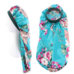 Bonnet en Satin pour cheveux longs, accessoire de nuit, pour femmes, à haute élasticité, en soie - Product Image 4