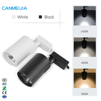 Projecteur sur rail LED commercial à haute luminosité, 20W 30W, fabricant d'origine, COB, projecteur sur rail LED, éclairage sur rail LED