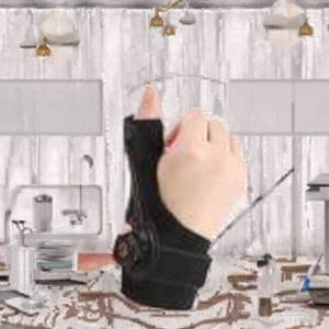 Nilon reversibel tali pergelangan tangan pemicu jari pereda nyeri jari Spica belat Pull-On penutupan untuk dukungan pergelangan tangan penggunaan tangan kanan kiri - Product Image 4