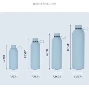 Bouteille d'eau isotherme en acier inoxydable à double paroi de 500 ml avec couvercle, personnalisable en gros - Product Image 5