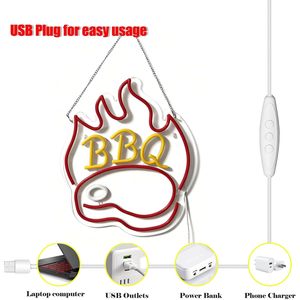 Barbecue neon LED dimmable USB powered ambient <b>light</b> shop <b>window</b> decoration <b>light</b> street indicator <b>light</b> landscape <b>light</b> 5v - Product Image 2