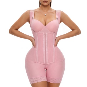 Fajas Colombianas Moldeadoras de Una Pieza con Cremallera y Botones, Control de Abdomen, Levantador de Glúteos, Moldeador Corporal Sin Costuras con Cremallera en la Entrepierna para Adultos, Ligero - Product Image 5