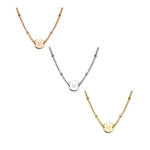 Collar Minimalista con Colgante de Dos Monedas en Blanco, de Acero Inoxidable con Baño de Oro de 18k, Monedas Redondas Múltiples, DIY, Grabado de Nombre, Collar Personalizado en Blanco - Product Image 4