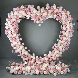 L-HFA030 Wholesale Wedding Heart Shaped <b>Flower</b> Arch Artificial <b>Flower</b> for Heart Arch Backdrop Heart Arch with <b>Flowers</b> for Events - Product Image 2