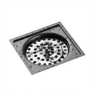 OEM Stainless Steel Modern Simple Gunmetal Gray Floor Drain Large Flow Insect-proof Odor-proof Bathroom Shower Room Toilet - Product Image 5
