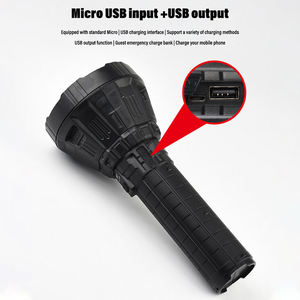 Linterna Táctica de Alta Potencia WOSEN para Camping, Zoom Retráctil, LED, ABS, Recargable por USB, IP66 Impermeable, Alcance de 1000M, 1000LM+ - Product Image 5