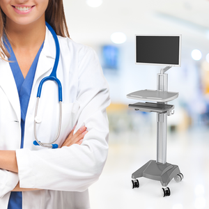 Carrito Médico Metálico Ajustable de Estilo Industrial, Estación de Trabajo para Médico, Equipo de Hospital, Carro de Cuidado con Computadora - Product Image 4