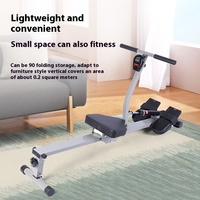 Máquina de remo plegable Gimnasio Fitness Máquina de remo con resistencia de 12 engranajes y ajuste de altura de 3 posiciones para hombres/mujeres