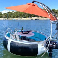 Moteur Électrique Solaire Bbq Fabricants de Bateau Barbecue Donut Bateau Donut Ponton Vert d'Eau Barbecue Rond Bateau Barbecue