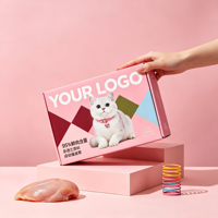 Boîte d'emballage pour aliments pour chats, robuste et personnalisée, en carton ondulé imprimé, pour expédition de friandises pour animaux de compagnie, avec prix d'usine