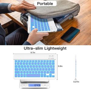 Keyboard nirkabel BT Mini ultratipis ungu <span class=keywords><strong>Model</strong></span> laris dengan lampu latar desain gunting tidak berisik Super produk baru - Product Image 6
