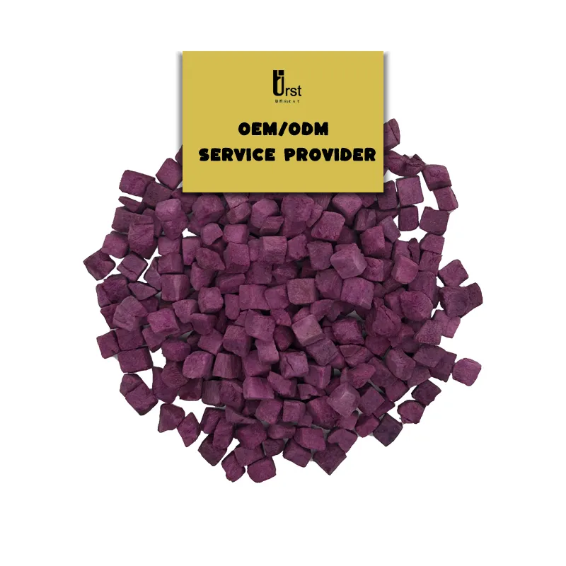 Supplier freeze-dried purple potato cubes low fat Freeze dried vegetables cat&dog food